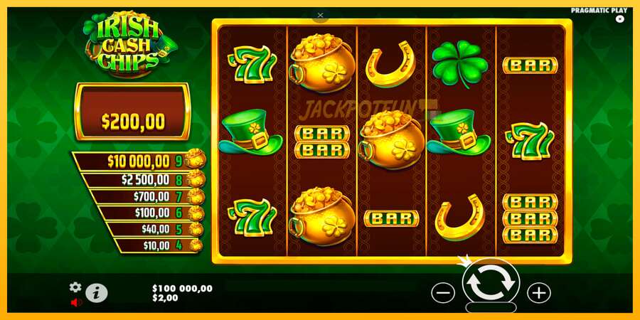 একটি স্লট মেশিন সঙ্গে বাস্তব টাকা Irish Cash Chips, ছবি 1