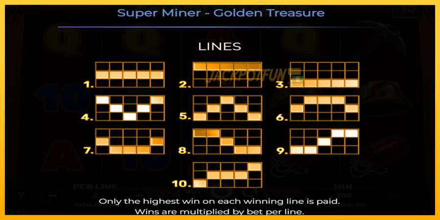 একটি স্লট মেশিন সঙ্গে বাস্তব টাকা Super Miner - Golden Treasure, ছবি 7