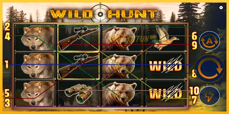 একটি স্লট মেশিন সঙ্গে বাস্তব টাকা Wild Hunt, ছবি 2