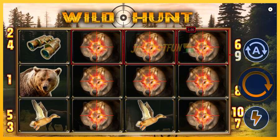 একটি স্লট মেশিন সঙ্গে বাস্তব টাকা Wild Hunt, ছবি 3