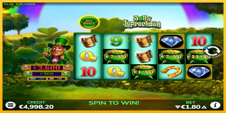 একটি স্লট মেশিন সঙ্গে বাস্তব টাকা Jolly Leprechaun, ছবি 2