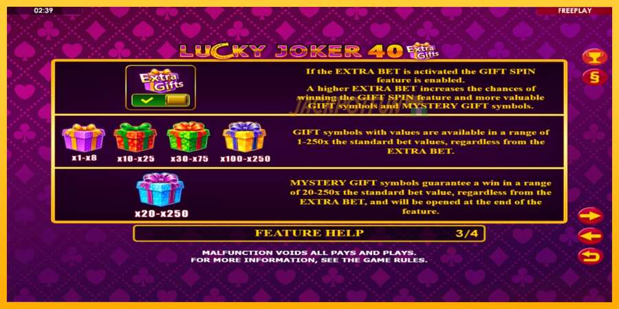 একটি স্লট মেশিন সঙ্গে বাস্তব টাকা Lucky Joker 40 Extra Gifts, ছবি 6