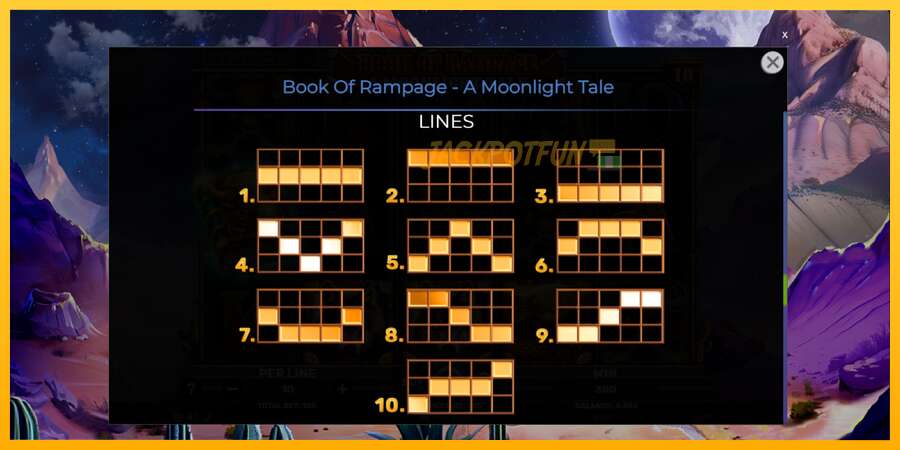 একটি স্লট মেশিন সঙ্গে বাস্তব টাকা Book of Rampage - A Moonlight Tale, ছবি 7