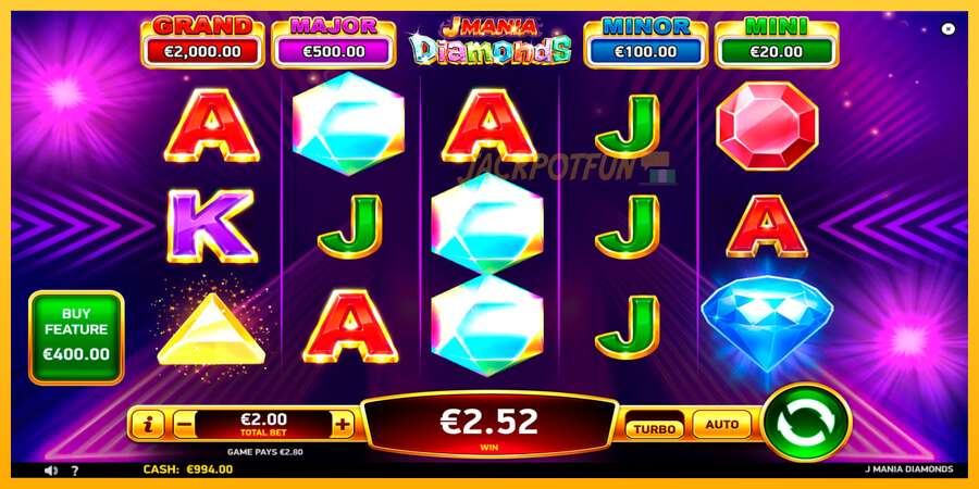 একটি স্লট মেশিন সঙ্গে বাস্তব টাকা J Mania Diamonds, ছবি 2