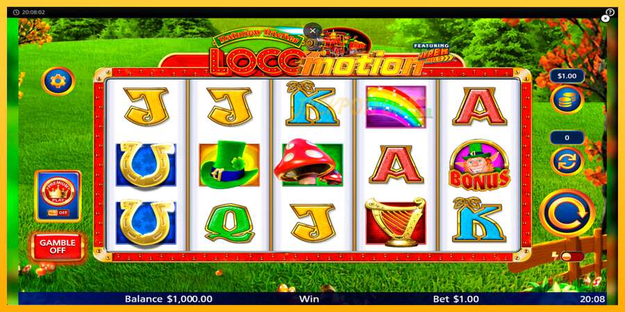 একটি স্লট মেশিন সঙ্গে বাস্তব টাকা Rainbow Riches Locomotion, ছবি 1