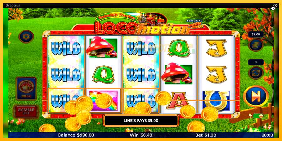 একটি স্লট মেশিন সঙ্গে বাস্তব টাকা Rainbow Riches Locomotion, ছবি 2